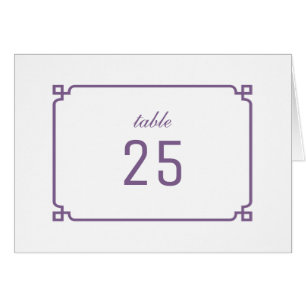Purple Deco Chic Table Number