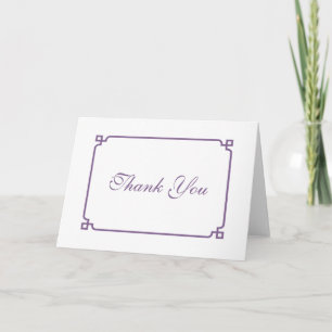 Purple Deco Chic Wedding Thank You Card