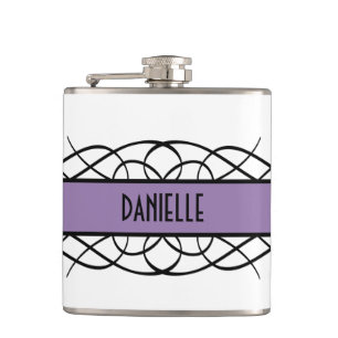 Purple Deco Flourish Flask