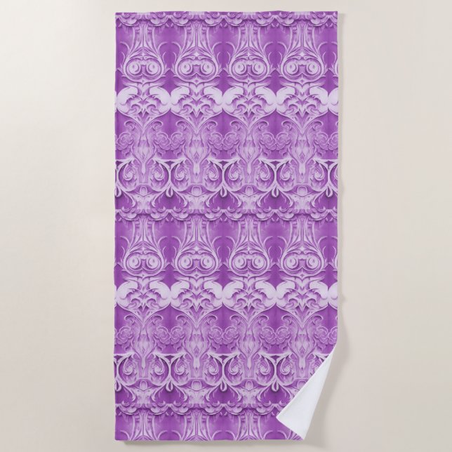 Purple Decorative Beach Towel (Front)