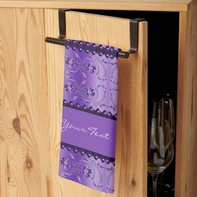 Purple Decorative Kitchen Towels (Thirds Fold)