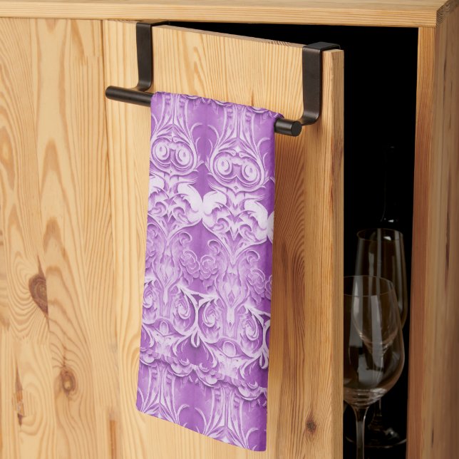 Purple Decorative Kitchen Towels (Thirds Fold)