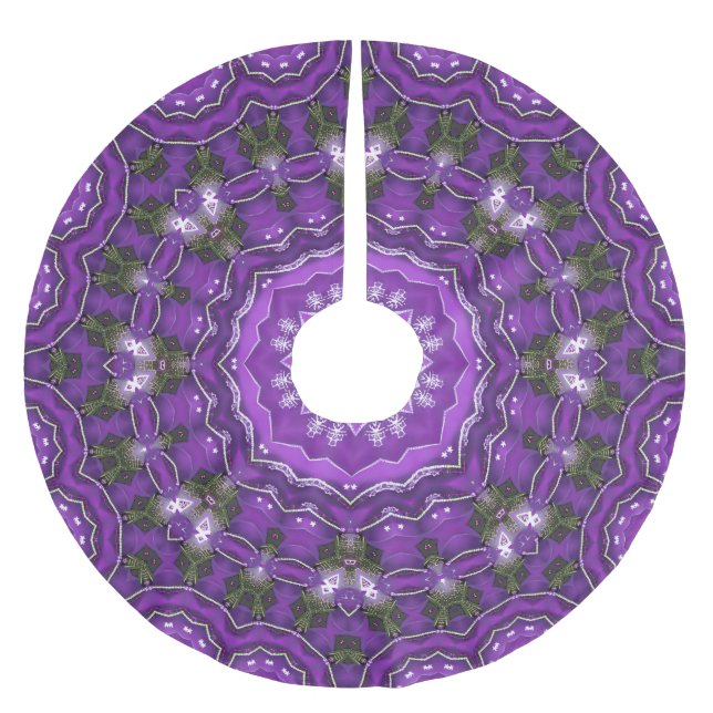 Purple Decorative Tree Skirt (Front)