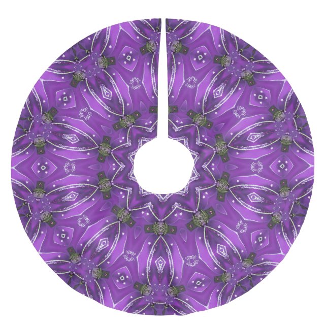 Purple Decorative Tree Skirt (Front)