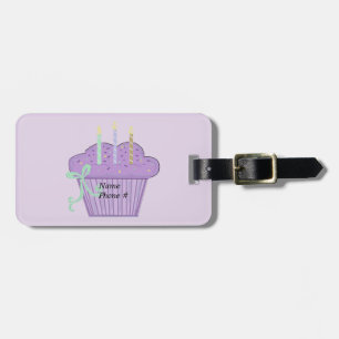 Purple Delight Cupcake Luggage Tag