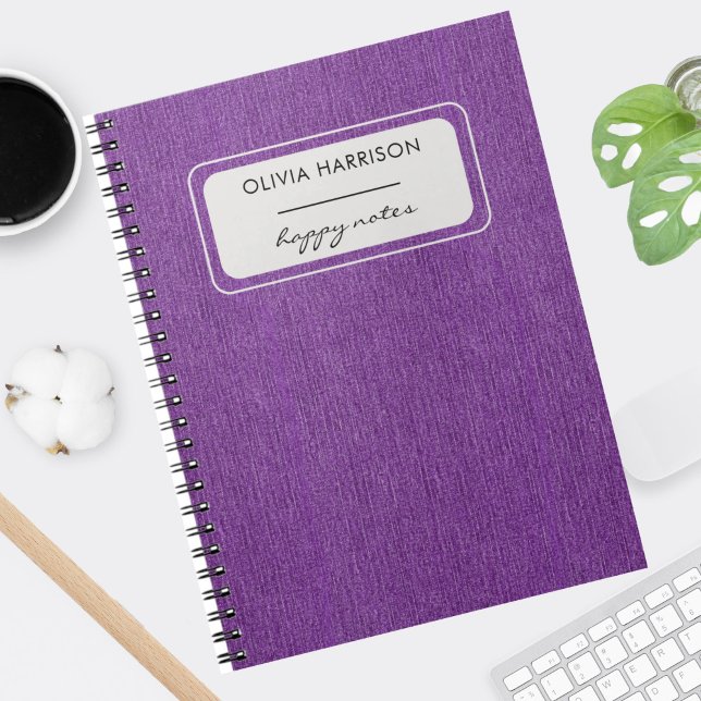 Purple Denim Texture Fabric Print Notebook (Creator Uploaded)
