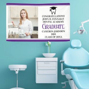 Purple Dental School Graduation Party Photo Banner