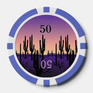 Purple Desert High End Poker Chips