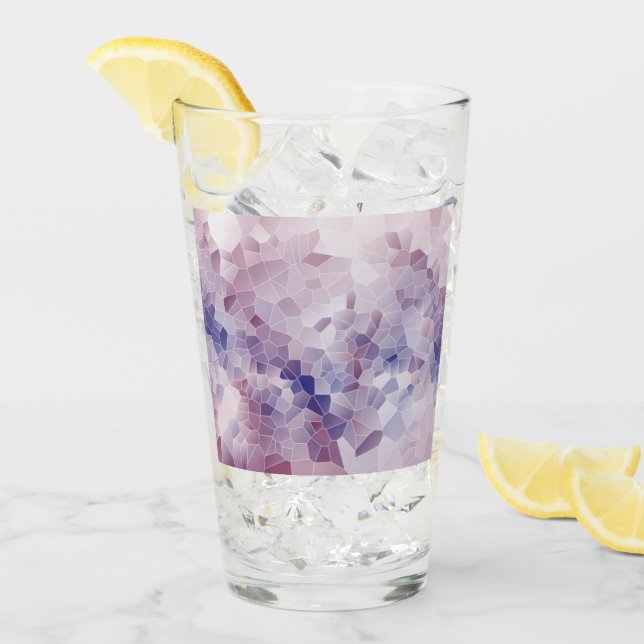 Purple Designed Drinking Glass (Front Ice)