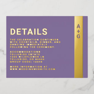 Purple Details Enclosure Card