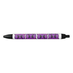 Purple Devil Emoji Black Ink Pen