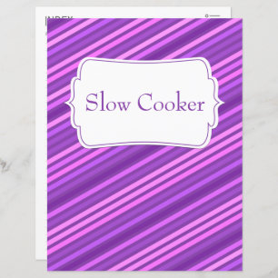 Purple Diagonal Striped Recipe Category/Index