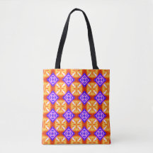 Purple Diamond and Orange Cross Colorful