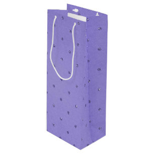 purple diamond background wine gift bag
