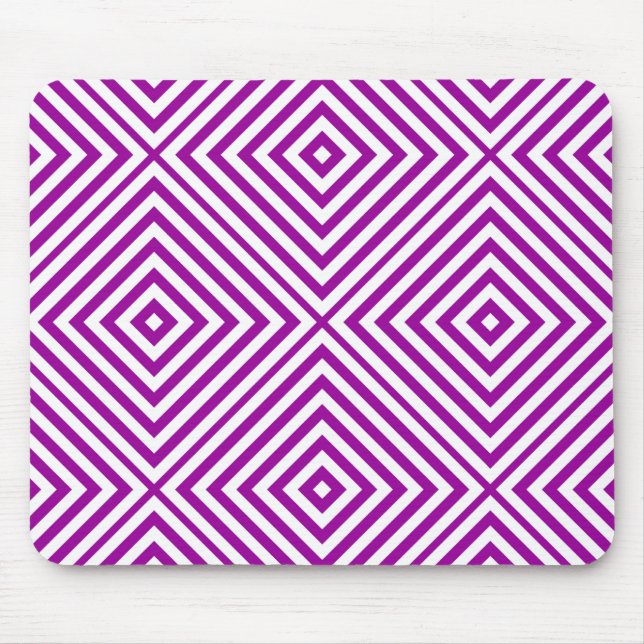 Purple Diamond Chevron Mouse Pad (Front)