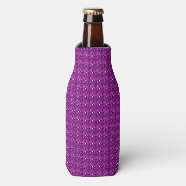 Purple Diamond Design Bottle Cooler (Bottle Front)