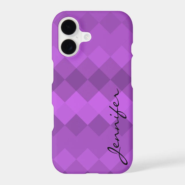 Purple Diamond Geometric Pattern (Back)