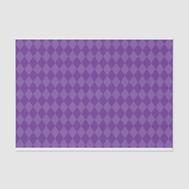 PURPLE DIAMOND MARDI GRAS PATTERN TISSUE PAPER (Front)
