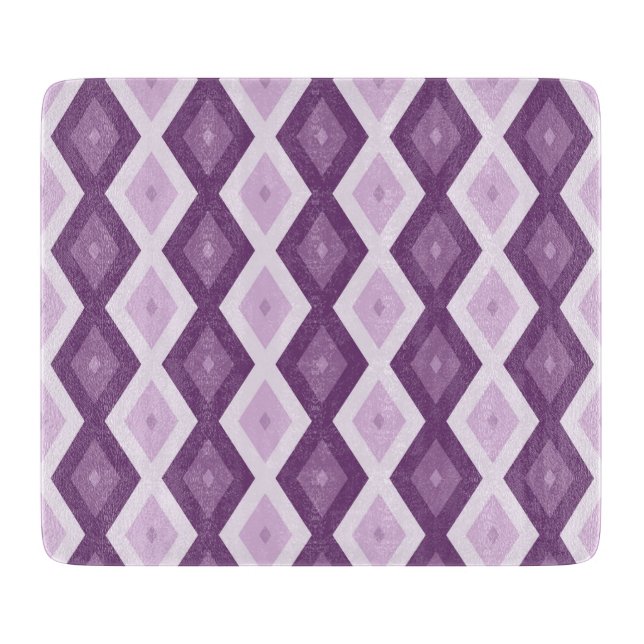 Purple diamond pattern cutting board (Front)