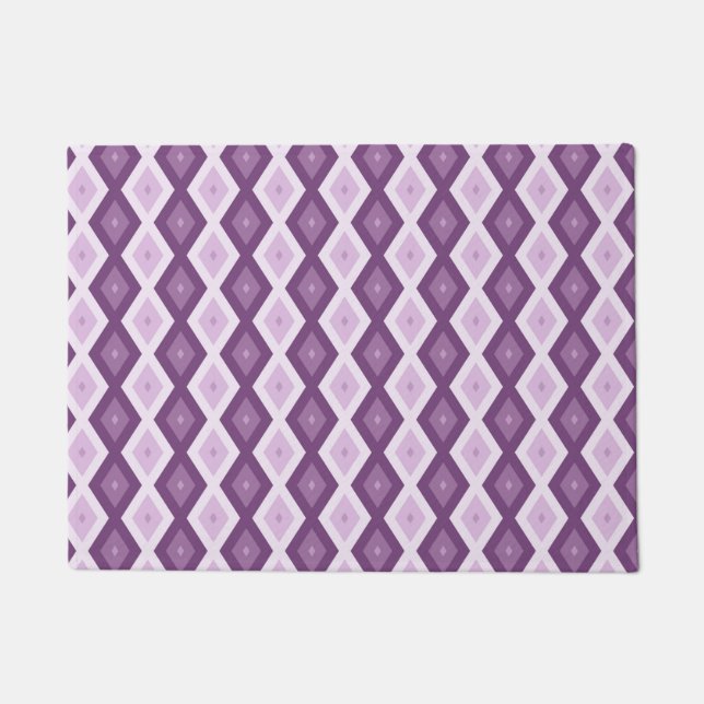 Purple diamond pattern doormat (Front)