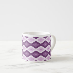 Purple diamond pattern espresso cup