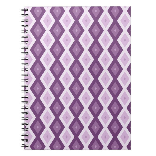 Purple diamond pattern notebook (Front)