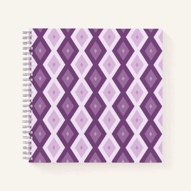 Purple diamond pattern notebook (Front)