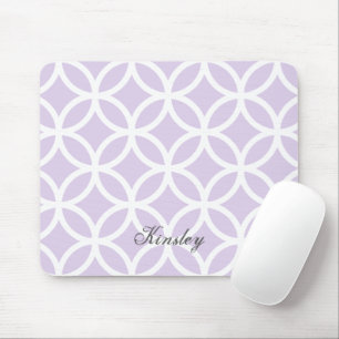 Purple Diamond Pattern Personalised Mousepad