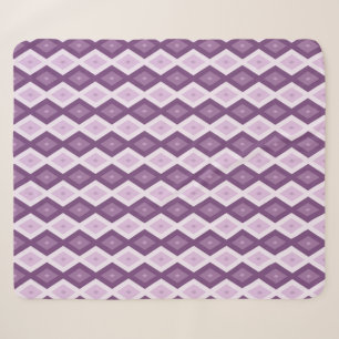 Purple diamond pattern sherpa blanket