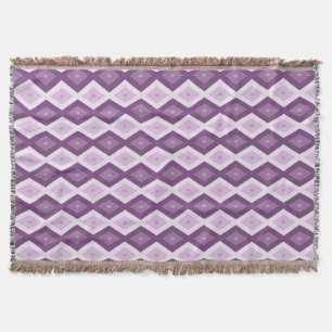 Purple diamond pattern throw blanket