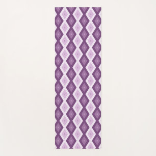 Purple diamond pattern yoga mat