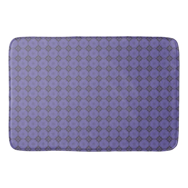 Purple Diamond Square Pattern Bath Mat (Front)