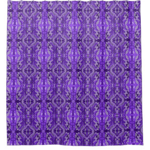 Purple Diamond-y Abstract Pattern Shower Curtain