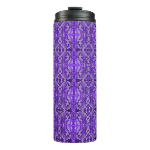 Purple Diamond-y Abstract Pattern  Thermal Tumbler