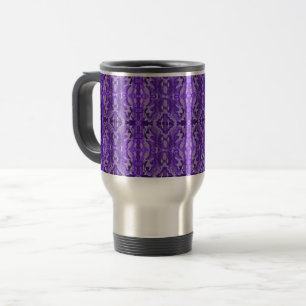 Purple Diamond-y Abstract Pattern Travel Mug