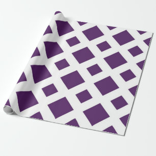 Purple Diamonds on White Wrapping Paper