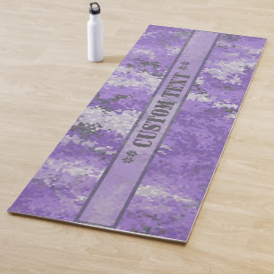 Purple Digi Camo w/ Custom Text Yoga Mat