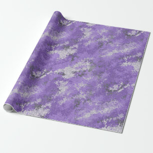 Purple Digi Camo Wrapping Paper