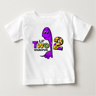 Purple Dinosaur 2nd Birthday Baby T-Shirt