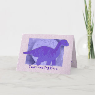Purple Dinosaur Greeting Card