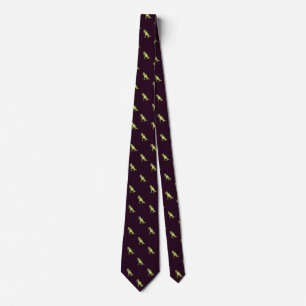 Purple Dinosaur Pattern Work, Graduation Gift Tie