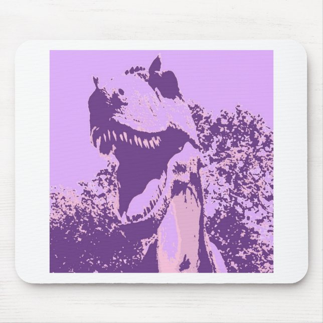 Purple Dinosaur T-Rex Mouse Pad (Front)