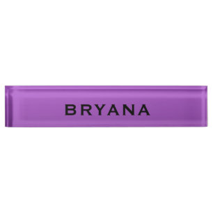Purple Dipped Modern Bright Personalised Desk Nameplate