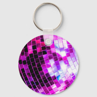 Purple Disco Ball Key Ring