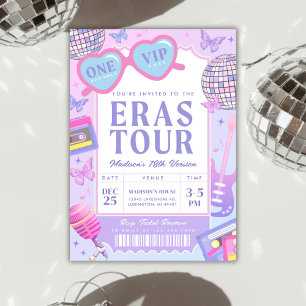 Purple Disco In My Birthday Era Birthday Invitation