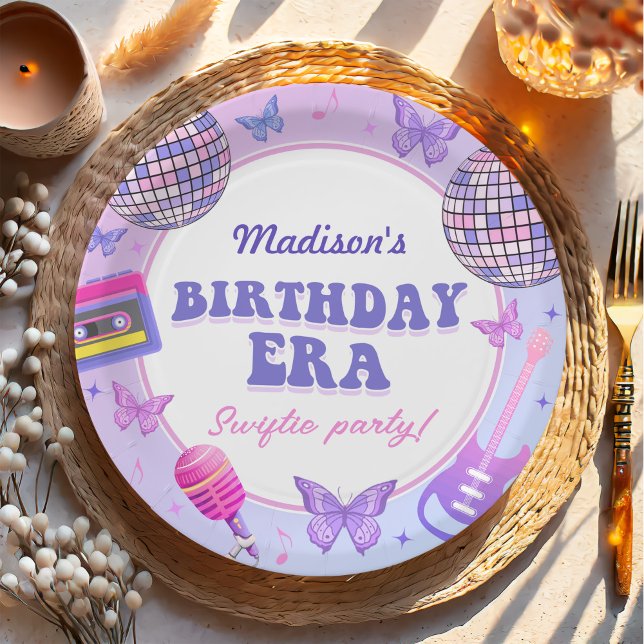 Purple Disco In My Birthday Era Birthday Paper Plate (Creator Uploaded)
