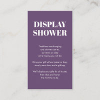Purple | Display Shower Card