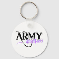 Purple Distressed Lettering Army Girlfriend