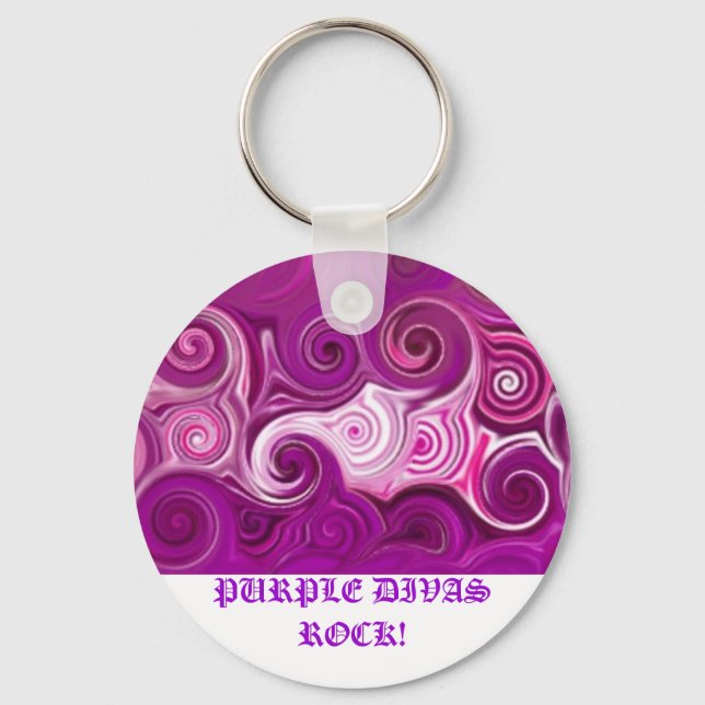 PURPLE DIVAS ROCK! KEY RING (Front)