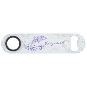 Purple Dolphin Personalised Bottle Opener